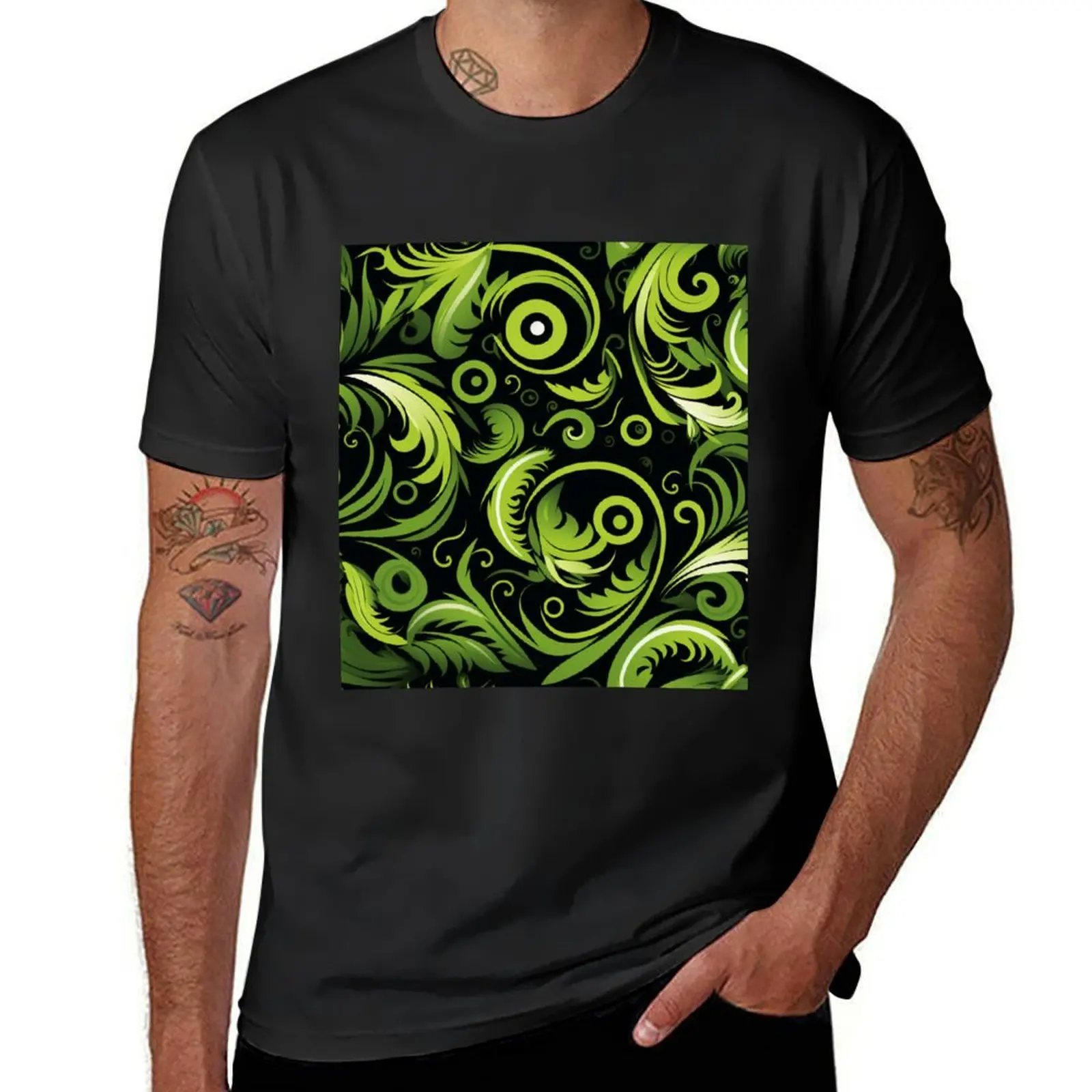 New Zealand Māori Paua Pattern Koru Design T-Shirt plus size tops korean fashion hippie clothes customs mens t shirts