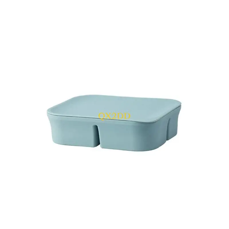 QX2D Upgrades Infant Silicone Tray Baby Weaning Storage Solution Silicone Baby Lunch Box for Parents & Babies Safe
