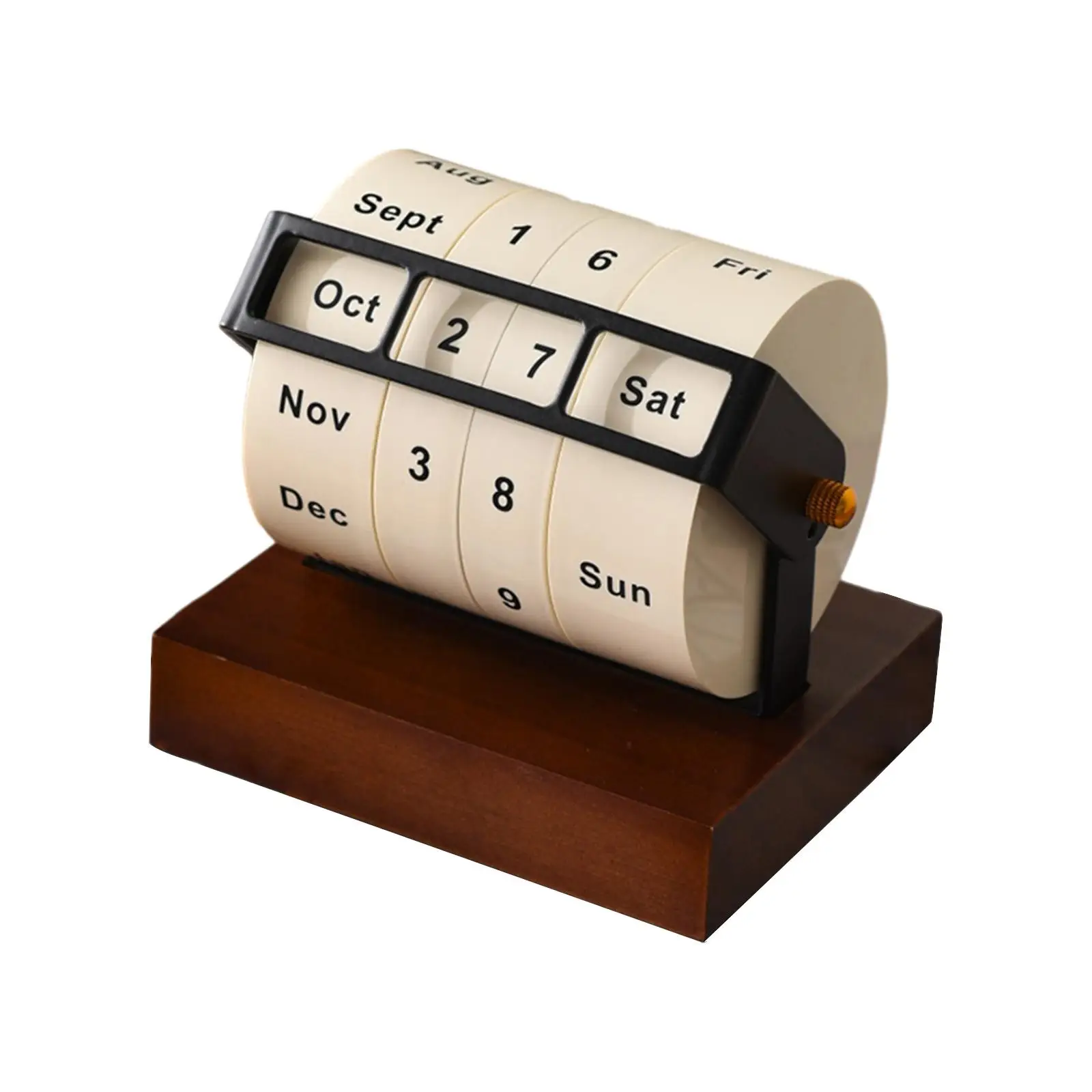 Perpetual Calendar Home Ornaments Portable Flip Perpetual Calendar Desktop Calendar for School Office Kitchen Tabletop Farmhouse