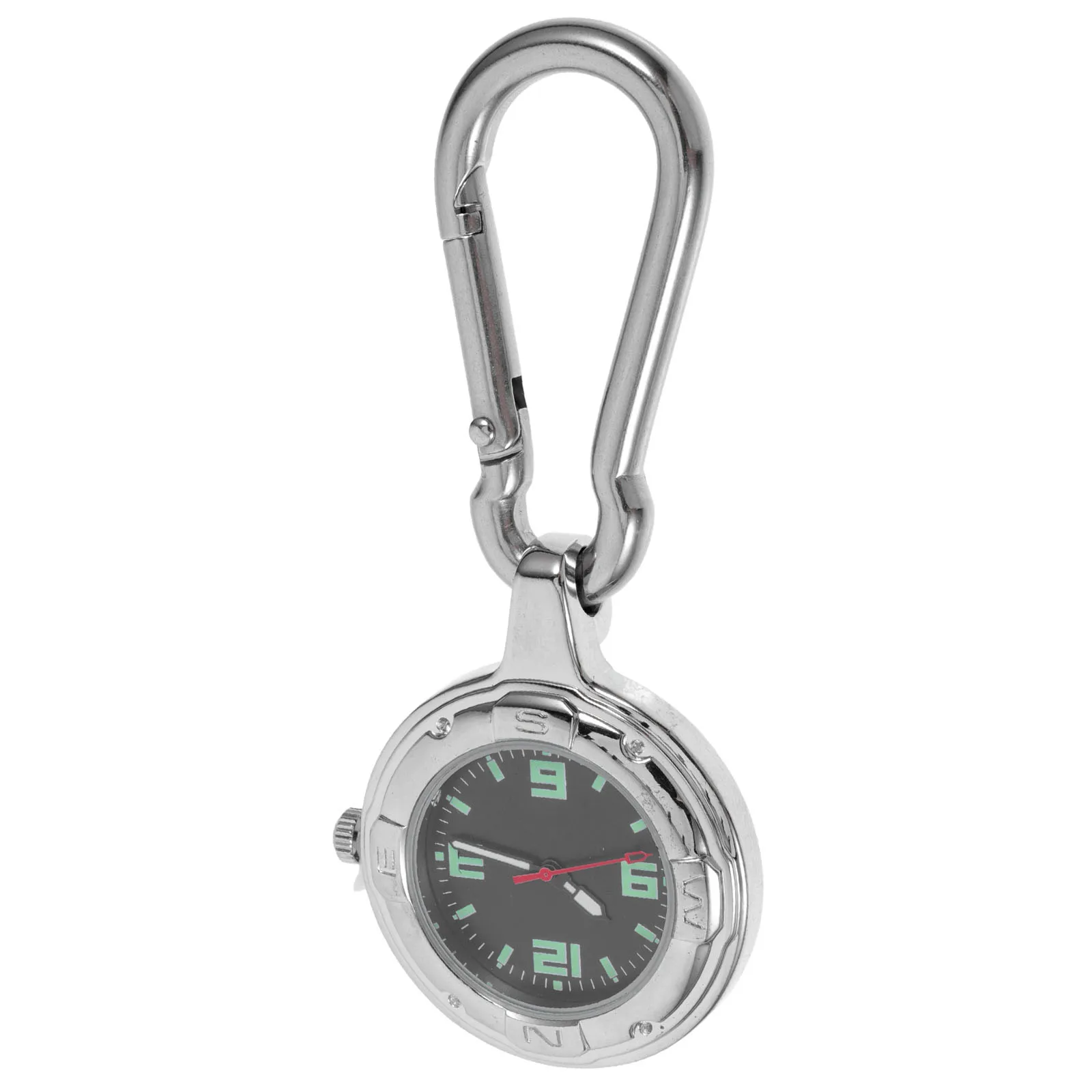 Mountaineering Watch Unisex Portable Travel Outdoor Climbing Camping Gifts Hanging Hook Quartz Glass Alloy Lightweight Pocket