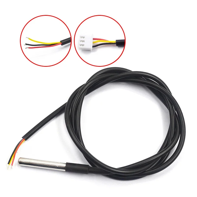 Ds18B20 Stainless Steel Package 1 Meter/2 Meter/3 Meter Waterproof 18b20 Temperature Probe Temperature Sensor 1M 2M 3M