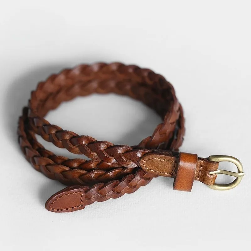 

Jeans Versatile Weaving Ladies Belt Decorative Dress Waist Fashion Leather Waist Chain