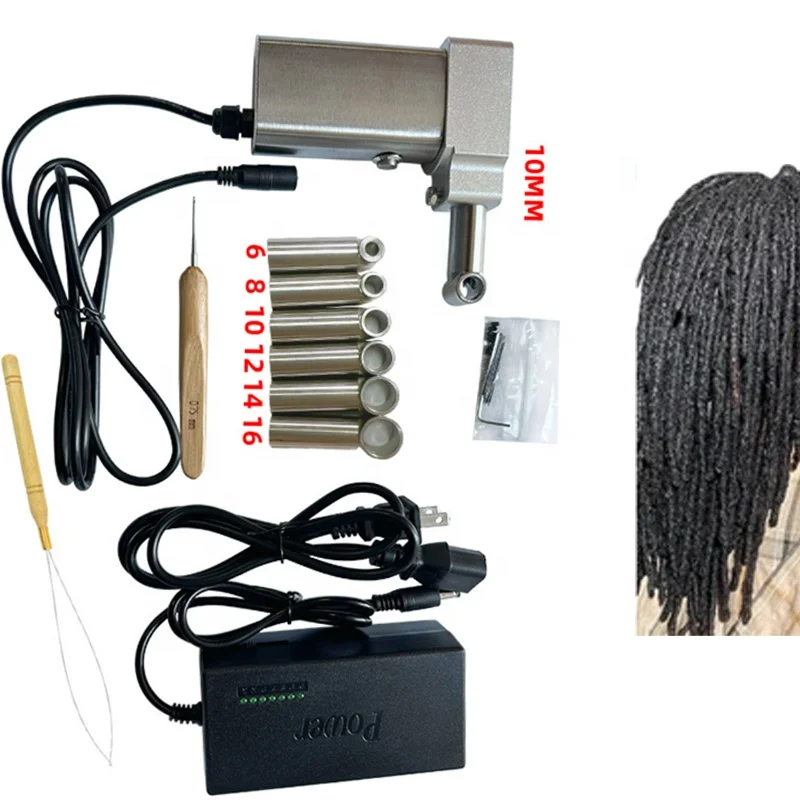 

Portable Electric Machine a Dreadlocks DIY Braiding Machine Dreadlocks Machine Making Extension With 20 Crochet Hooks
