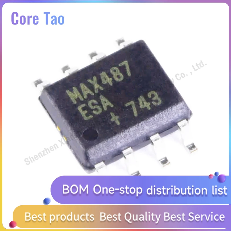 5pcs/lot MAX487ESA+T MAX487ESA MAX487 SOP-8 RS-422/RS-485 transceiver in stock