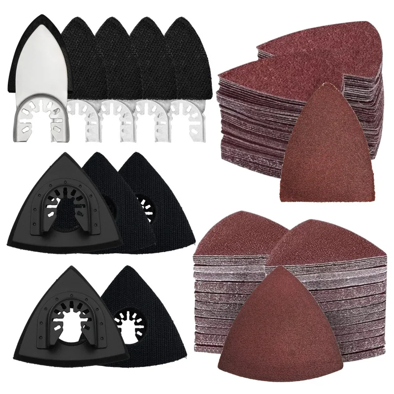 130pcs-oscillating-multi-tool-sanding-kit-triangle-sandpaper-pads-accessories-for-wood-metal-polishing