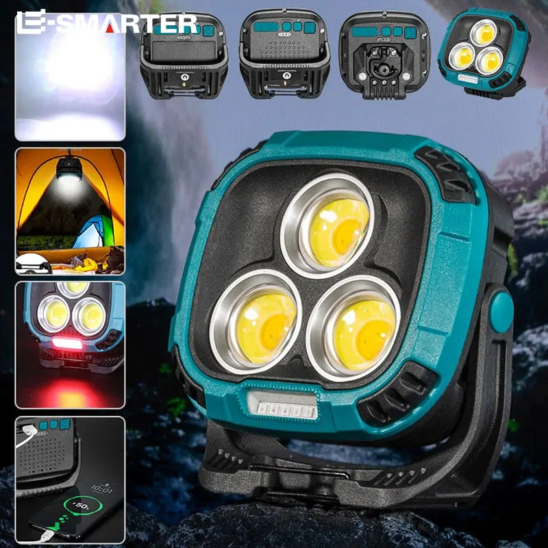 ESMATER W891 COB Multi-Function Portable Rechargeable Spotlight LED Working Lamp Emergency Portable Strong Light