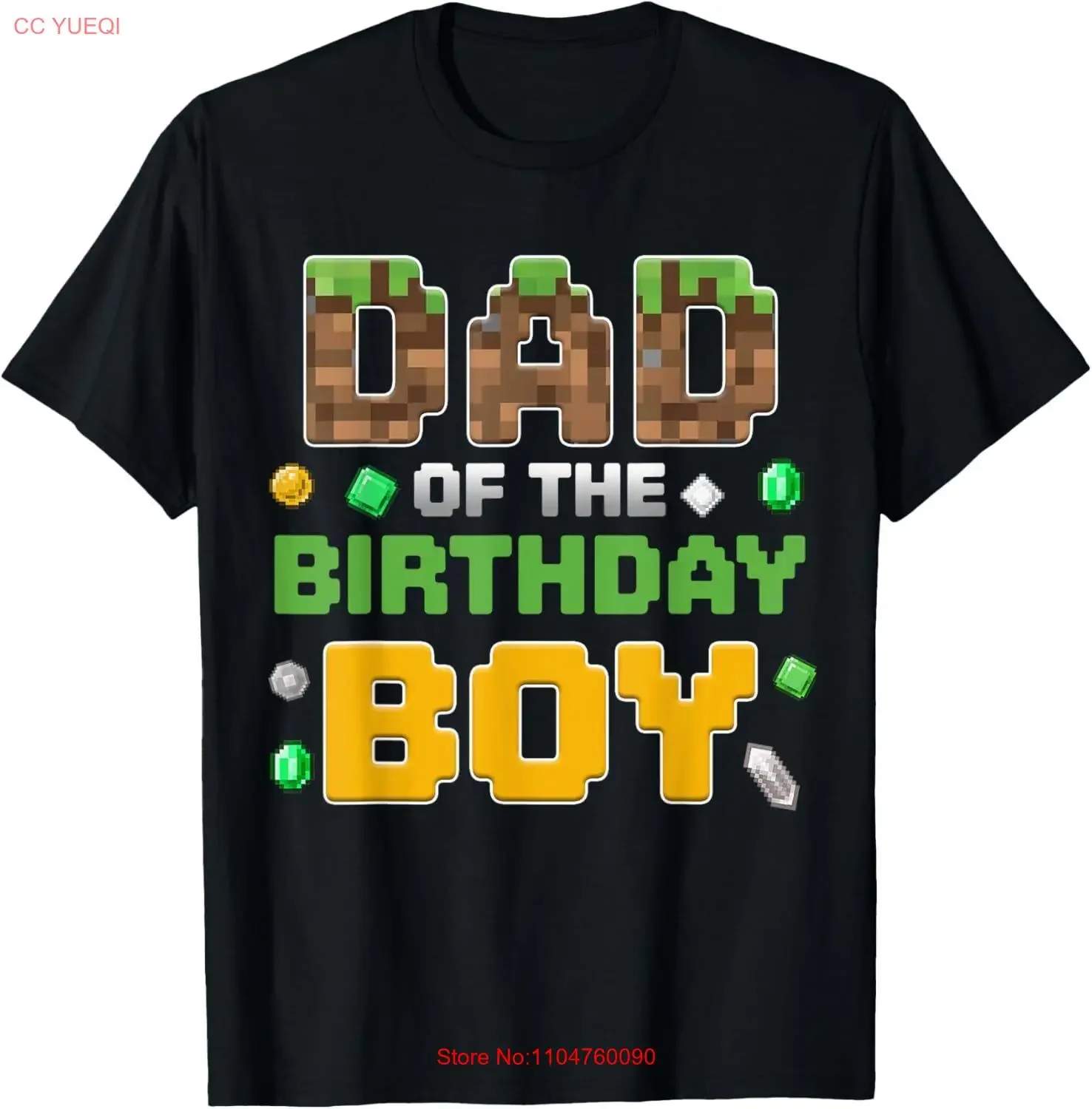 Papa du anniversaire garçon vidéo Gamer Pixel Party t-shirt vintage lavé streetwear graphique vêtements de créateur légèrement mode