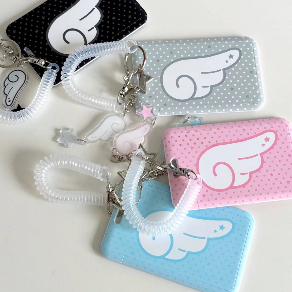 

Ins Ancient Morning Wave Dot Angel Card Set KeyChains Photo Love Bean Storage Access Control Rice Card Certificate Set Bus Card