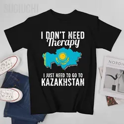 Unisex Men Kazakh Flag Kazakhstan Vacation Tshirt Tees T Shirts Women Boys 100% Cotton T-Shirt