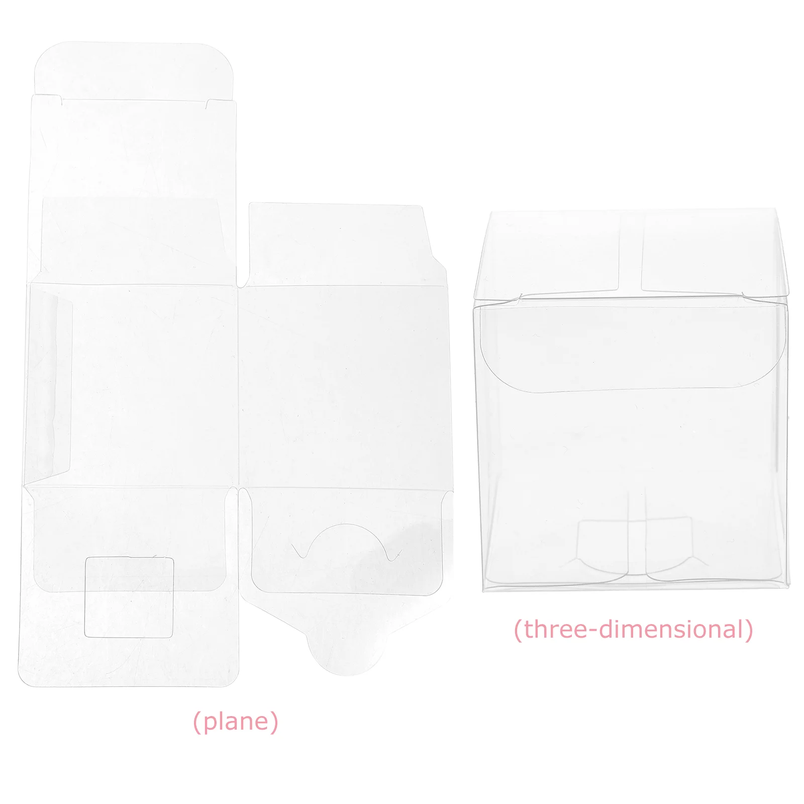 10pcs Transparent Cube Box Clear Candy Treat Box Plastic Gift Packing Box for Baby Shower Wedding Birthday Party - 10x10x10cm