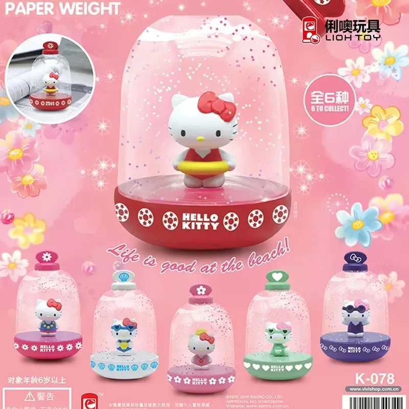 

Original Sanrio Hello Kitty Gashapon Cute Anime Capsule Toys Paper Weight Figurine Kawaii Mini Action Figure Kids Gift