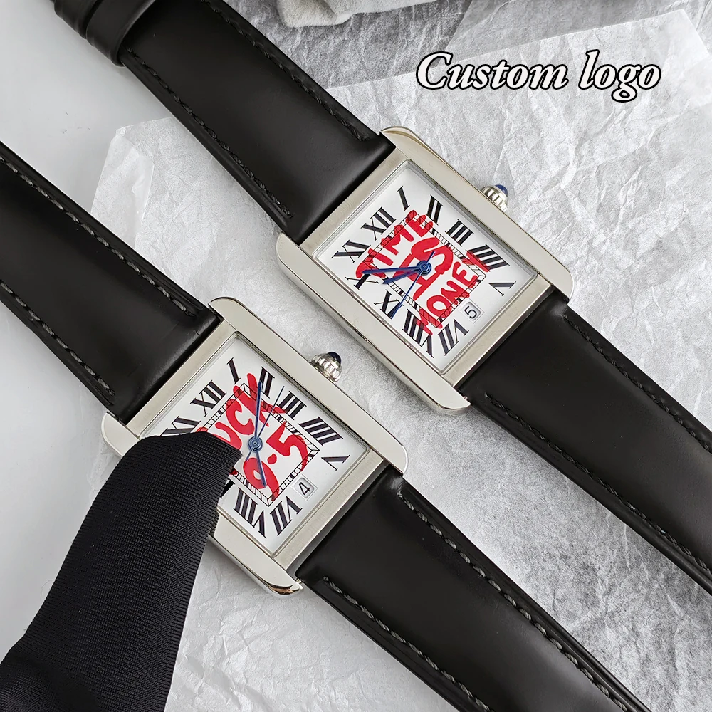 New 31 * 33mm Men's Watch Time is Money Watch Customized Logo Watch High Quality Watch Stainless Steel Watch