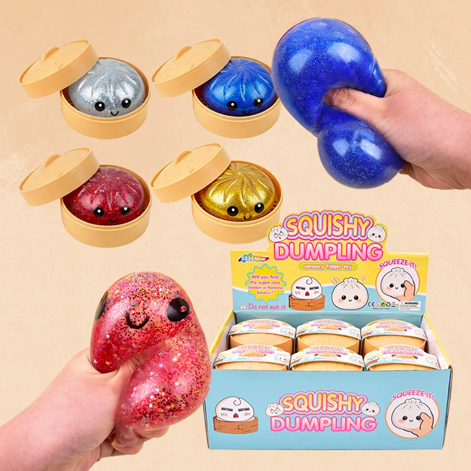 

Colorful Dumpling Squishies Decompression Squish Balls Reusable Rebound Stress Dough Toys for Home Office Decoration Daily Gifts