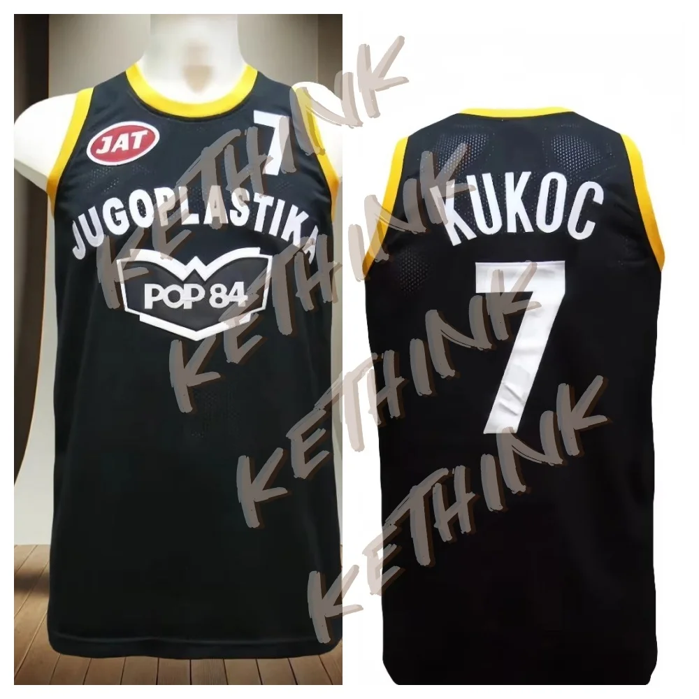 2025 قميص كرة السلة Toni Kukoc Jugoplastika beach POP 84 رقم. 7 ملابس تدريب رياضية خارجية للبالغين والأطفال مقاس