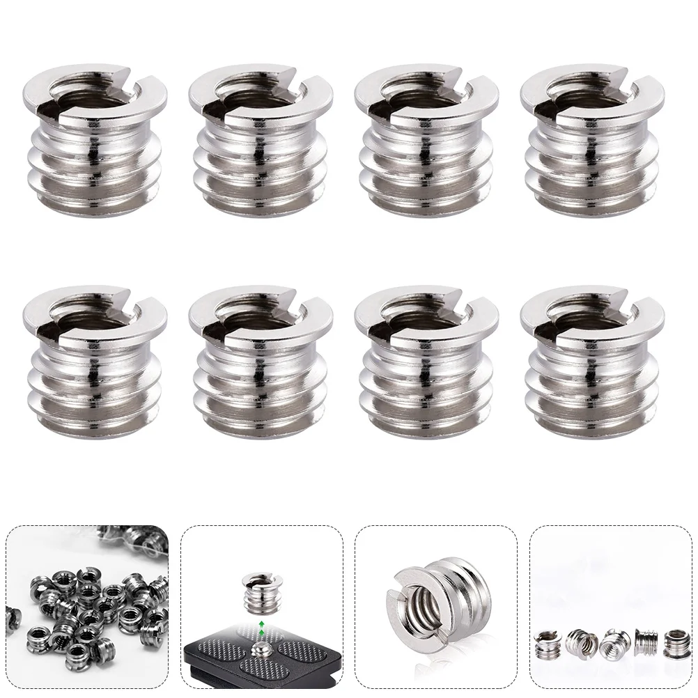 

20Pcs Screw Adapter 1 4 to 3 8 Thread Conversion for Mic Stand Microphone Clip Connecting Screw Mic Stand Clip Adapter