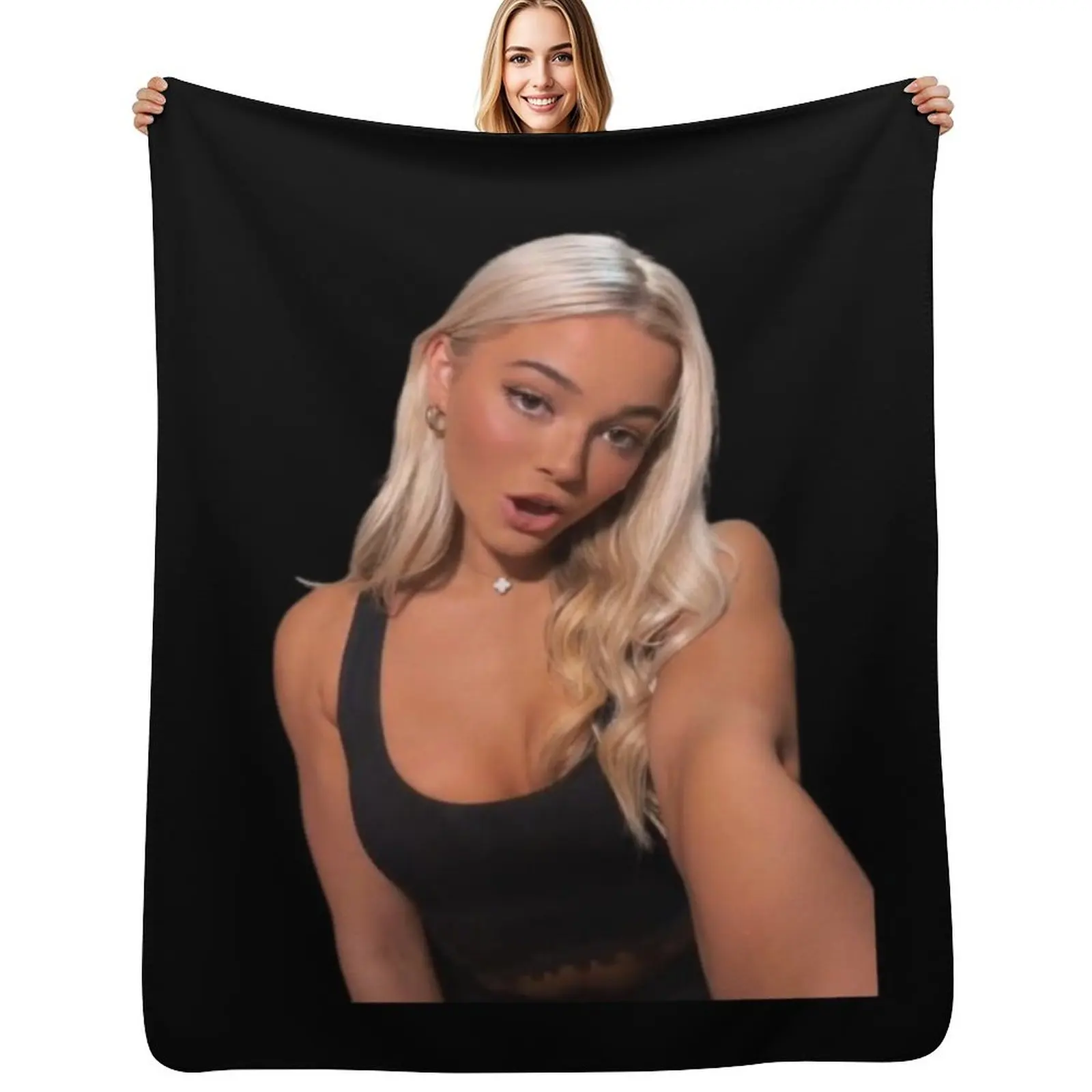 Olivia Dunne Throw Blanket Loose Plaid on the sofa Single Soft Plush Plaid Blankets For Sofas Blankets For Baby Blankets