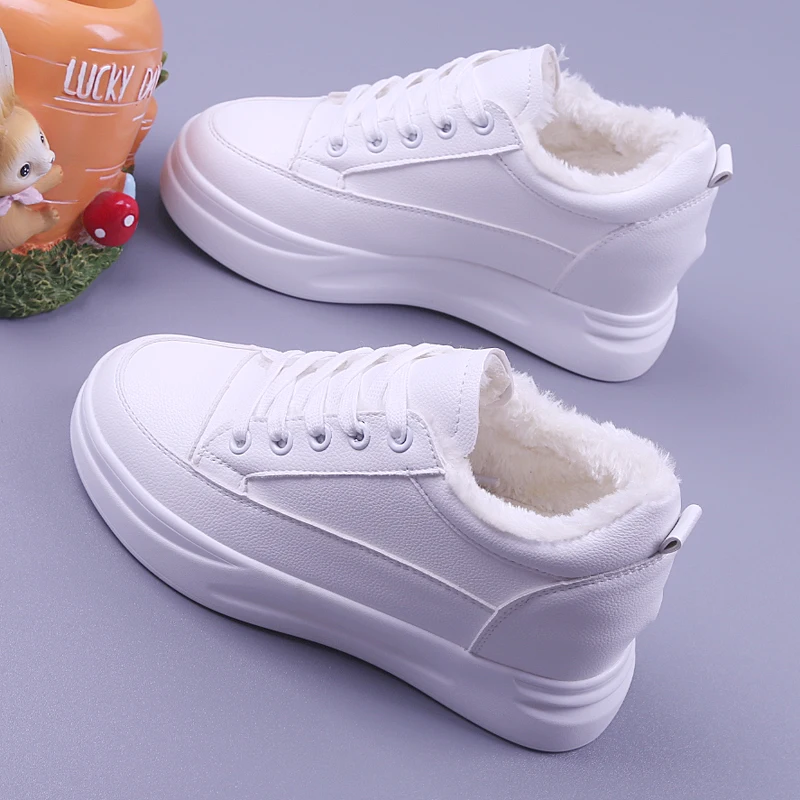 Shoes Woman 2024 Casual Female Sneakers Increas Height Clogs Platform Autumn New Small Winter Creepers Fall Sports Leisure Incre