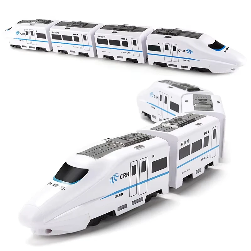 

Harmony Railcar Simulation High-speed Railway Train Toys 3D Electric Bullet Train with Light Model Building Toy GIft Car for Kid