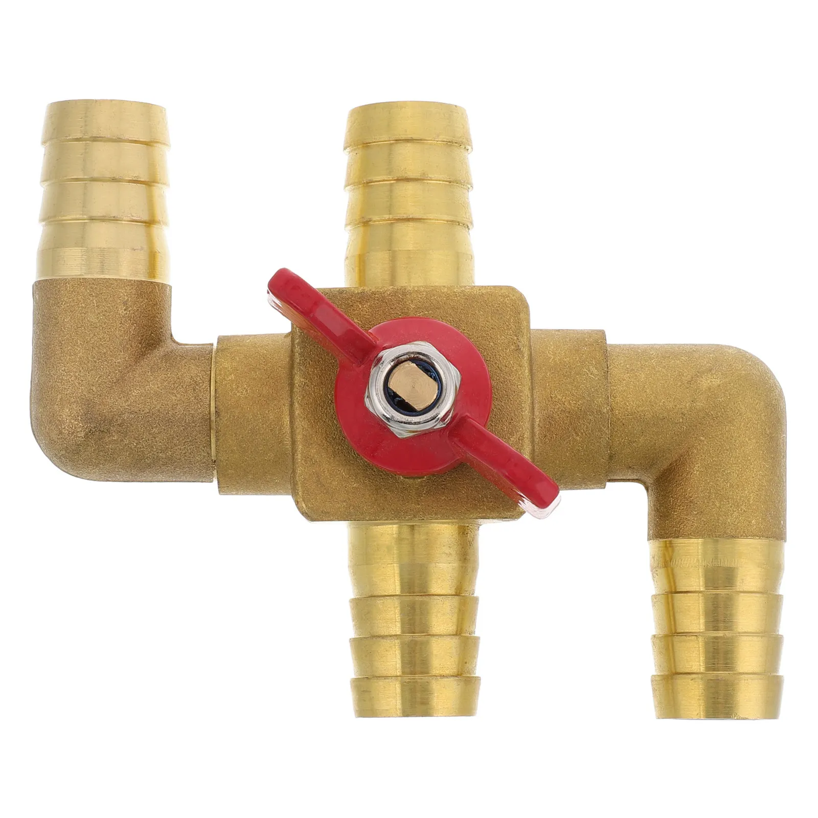 

4 Way Car Heating Water Copper Manual Control Bypass Fitting Core Connector AC Ball Valve Heater Core Bypass Four Way Water