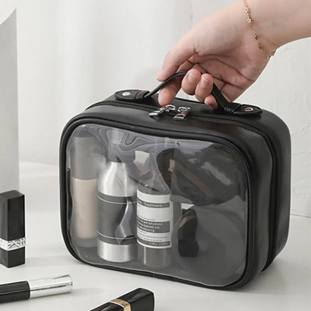 Borsa cosmetica borsa da viaggio visibile borsa da viaggio trasparente impermeabile custodia per trucco organizzatore cosmetico borse da toilette di