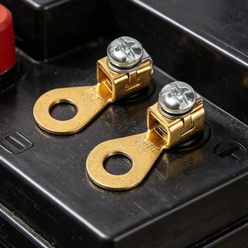 Car Battery Terminal Blocks with Terminal Collet Set Accessories Connectors Solid Copper Crimp Connectors Replacement Battery view 5