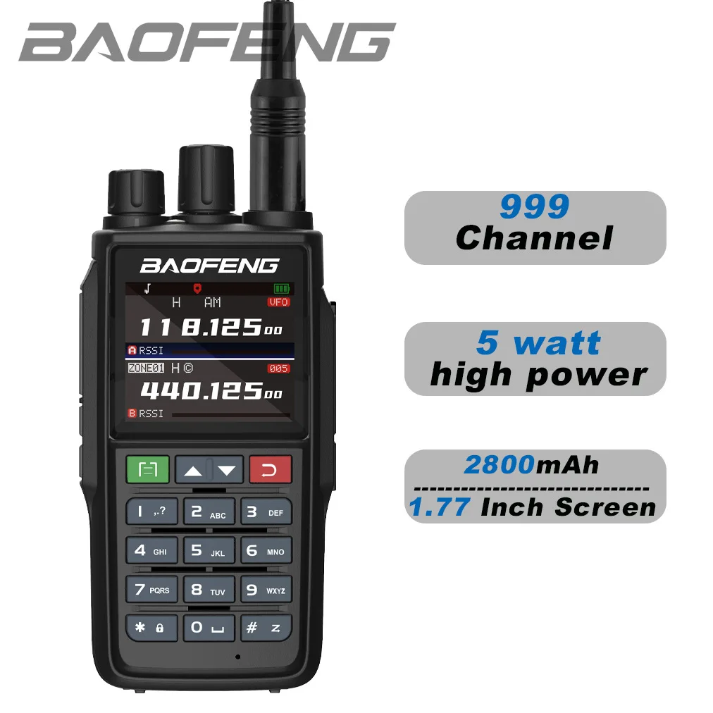 Imagem -05 - Baofeng-walkie Talkie Portátil em Dois Sentidos Suporte a Carregamento Usb Bf-uv22l Uv22l 5w 2800mah 999 Canais Nova Chegada