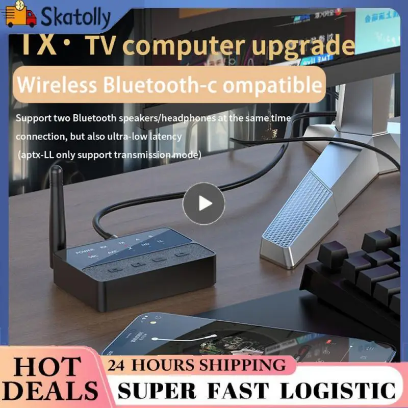 Adaptador Bluetooth 5.3 Compatível, Transmissão Premium High-Tech, Conveniência Montada em Veículo, Compatibilidade Móvel