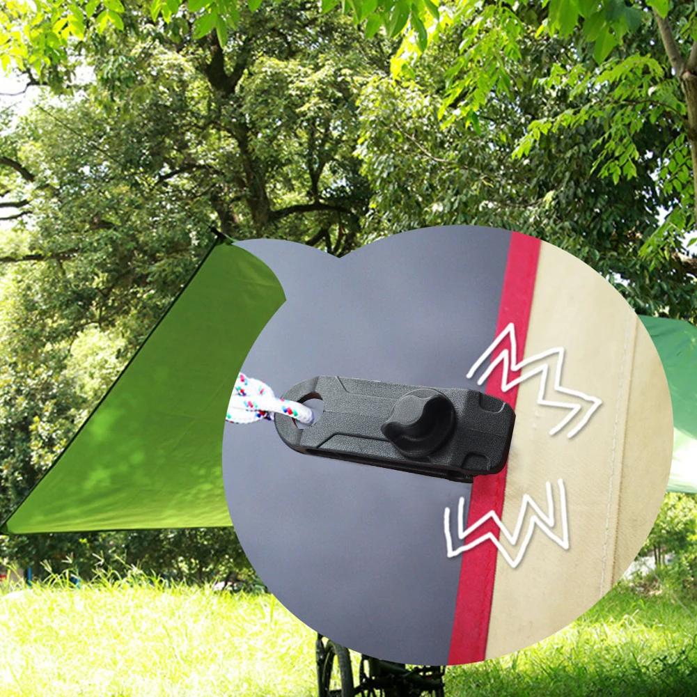 مشبك خيمة للتخييم في الهواء الطلق، مشبك مظلة مقاوم للرياح لقماش تظليل الحديقة #4