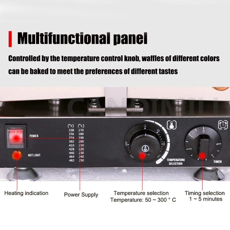 ماكينة صنع وافل الاسماك من Taiyaki ماكينة صنع الوافل على شكل فم الاسماك على شكل الايس كريم ماكينة صنع الوافل المخروطية غير لاصقة