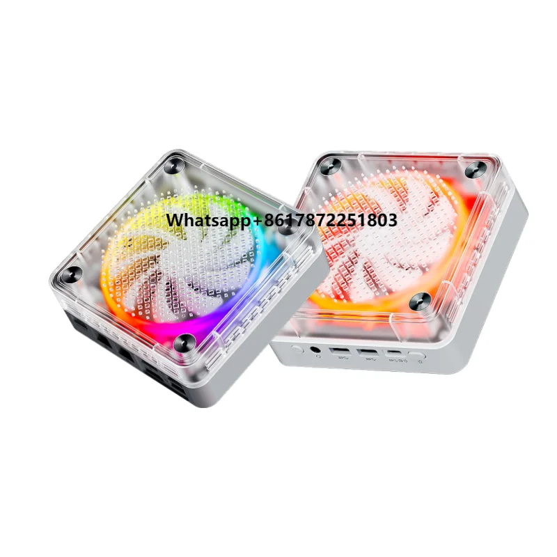 

Amd R7 Desktop Mini PC Oem New Arrivals Zero Noise 12Cores Plastic Case Rgb Light Desktop Office Mini Industrial Computer