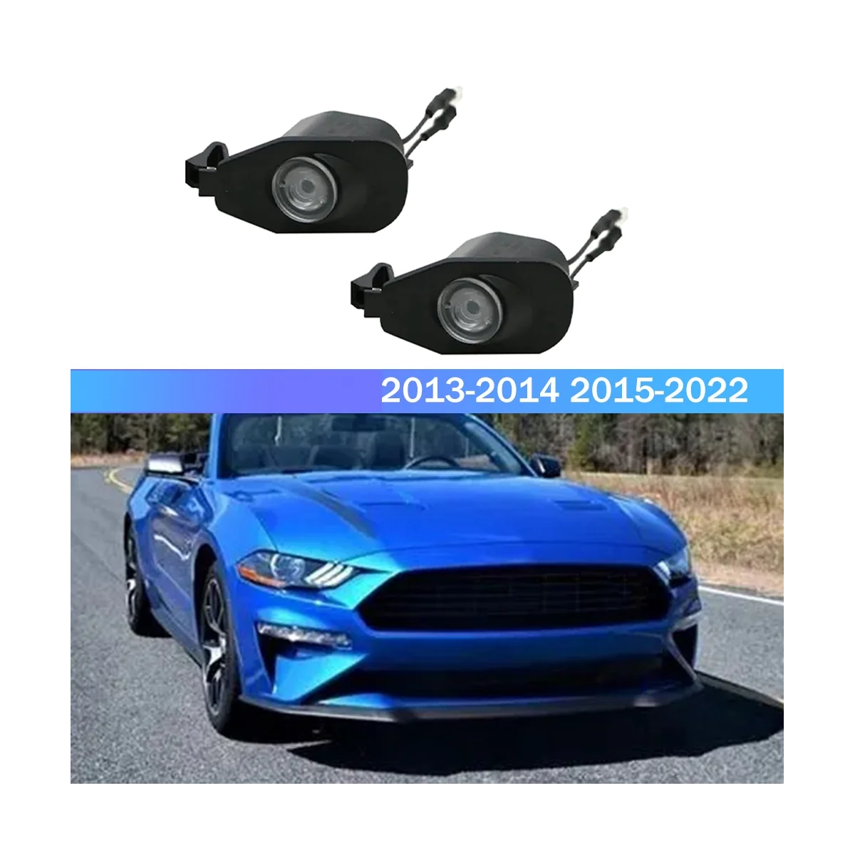 

Для ford Mustang 2013-2022 светодиодный, боковой луж, лазерный-зеркало заднего вида, лужайка, добро пожаловать, подсветка логотипа