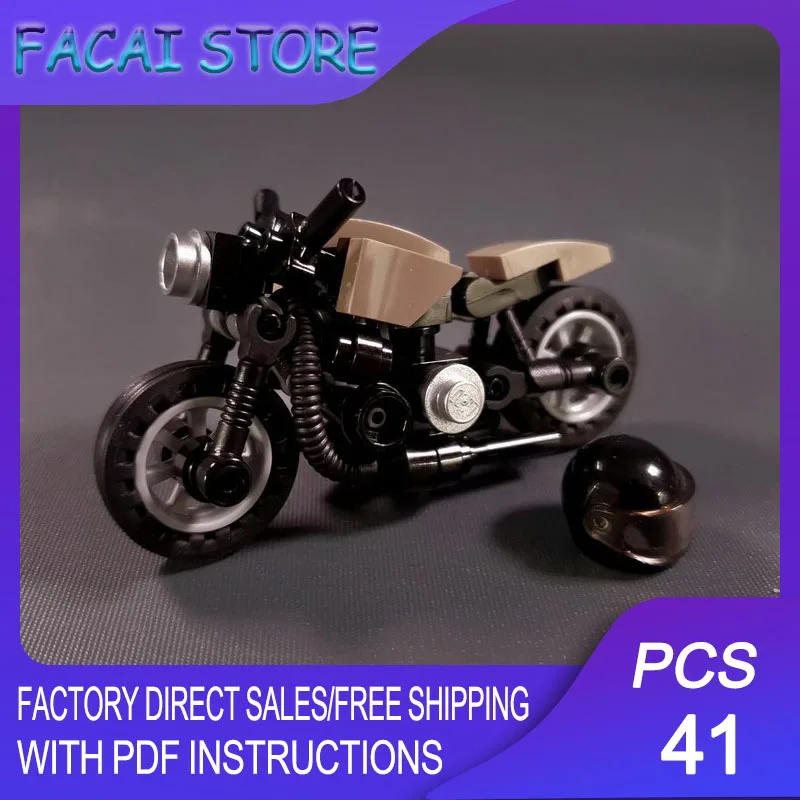 

Motorcycle Model Moc Building Bricks Modular Mini Proportional Motorcycle Technology Blocks Christmas DIY Toy Construction Gifts