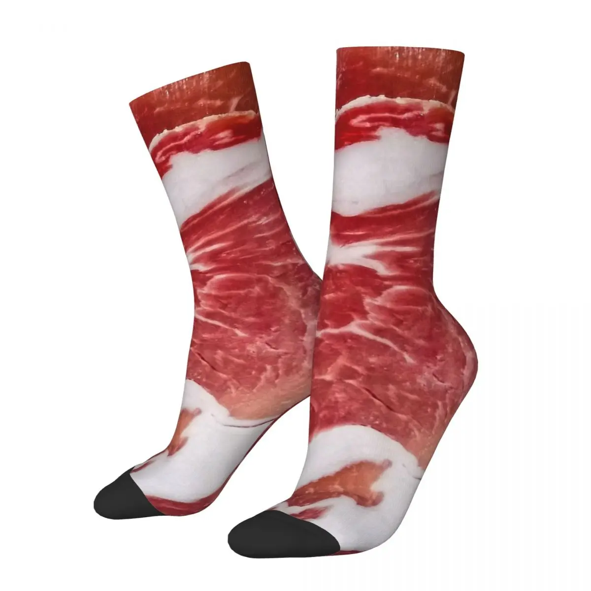 

Hip Hop Funny Meat Texture Closeup Men Women Happy Socks Cycling Novelty Spring Summer Autumn Winter Stockings Gift