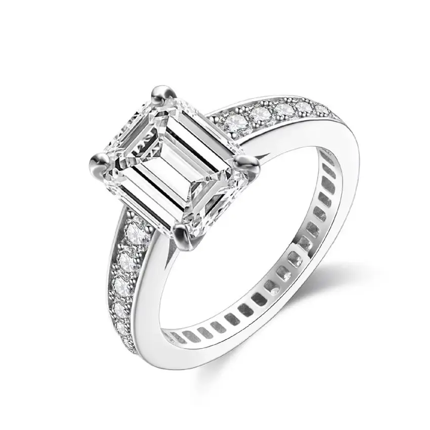 

ShanLover Brand Certificate Hot Sales Fashion Zircon Ring High Quality 925 Sterling Silver Diamond Studded Ring