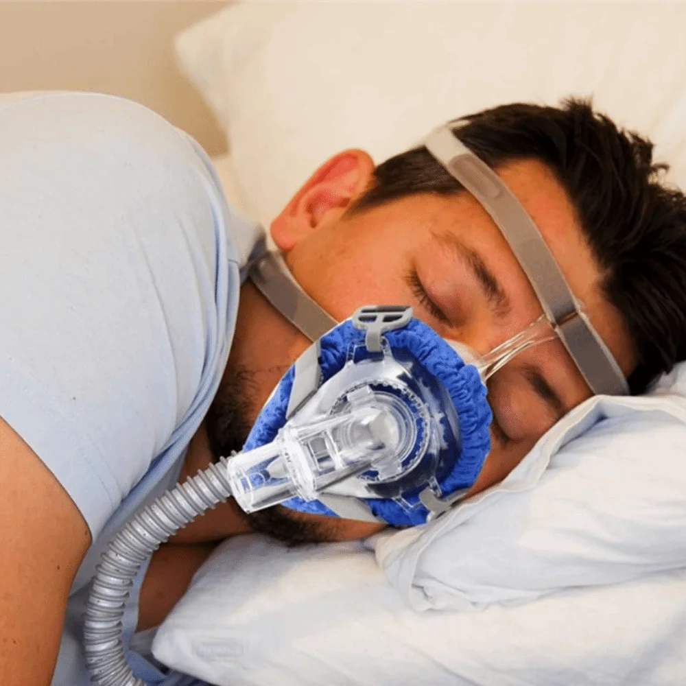 Herbruikbare CPAP-neusmaskervoeringen Zachte ademende stof Volgelaatsmaskerkussens Comfortabel One Size Fits All CPAP-maskerkussen