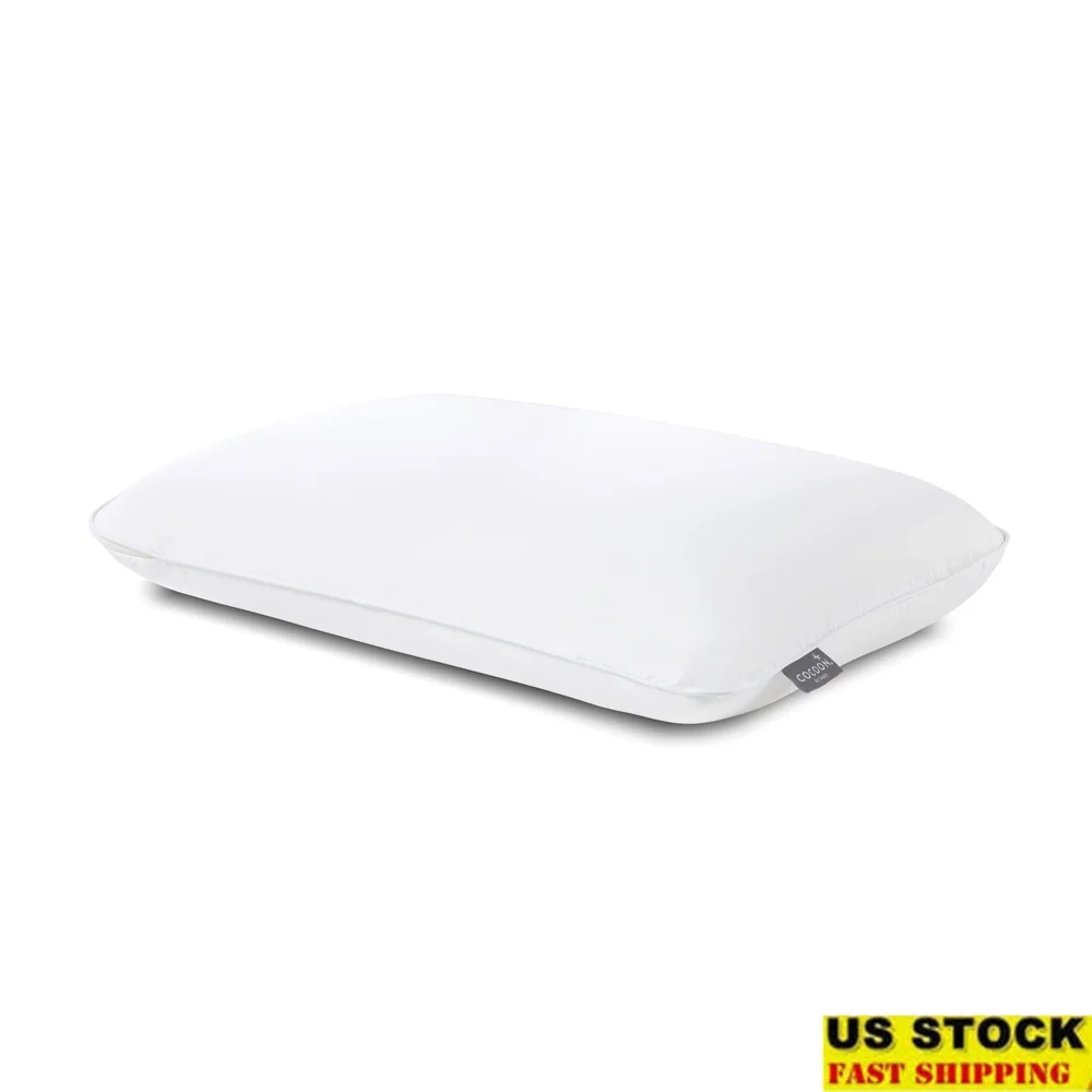 

Hypoallergenic Medium Bed Pillow with Removable Machine Washable Cover All Sleep Positions OEKO-TEX Certified Comfort