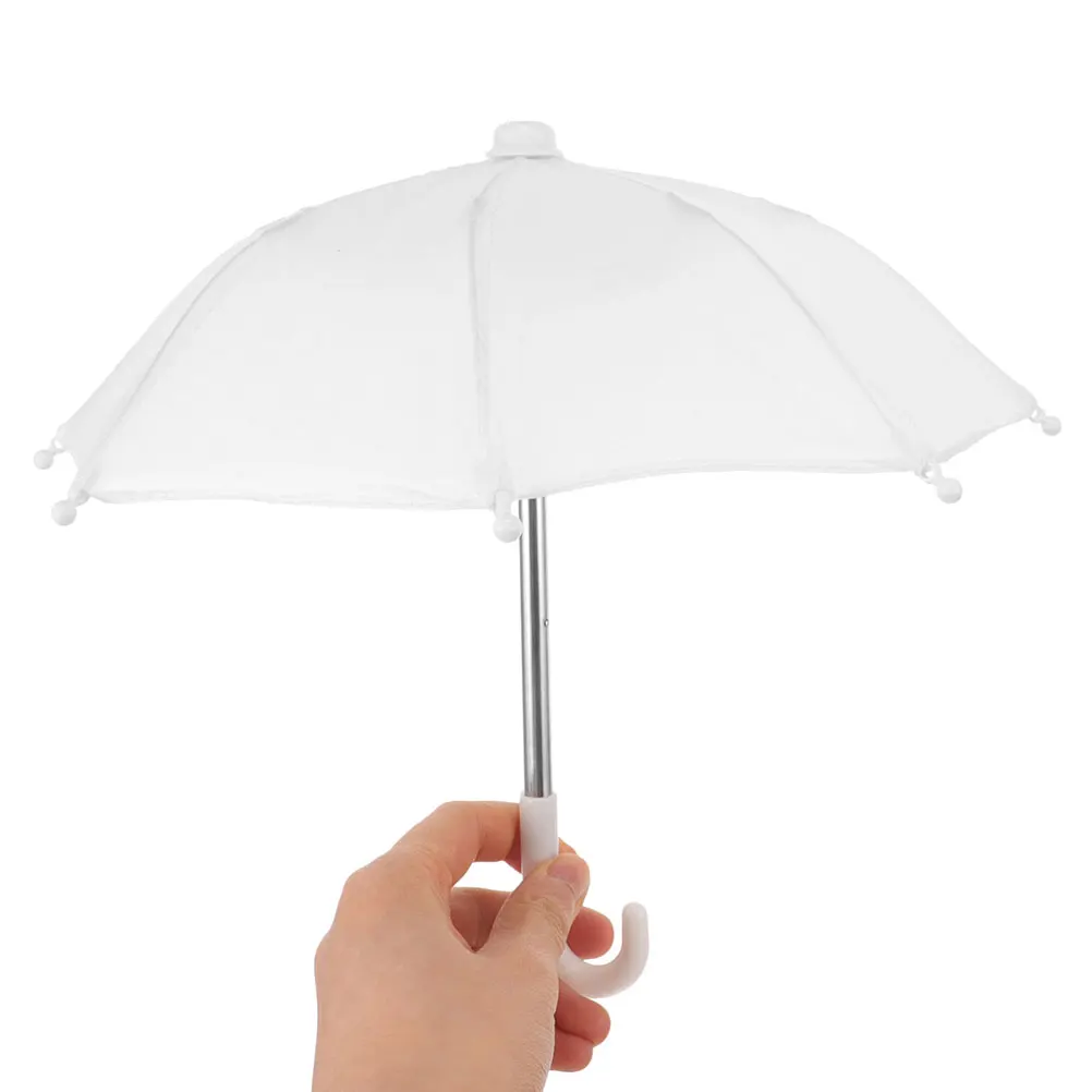 2 stuks poppenhuisaccessoires mini decoratieve paraplu's schattige kleine parasol voor meisjes mode regenscherm fantasiespel buiten tuin