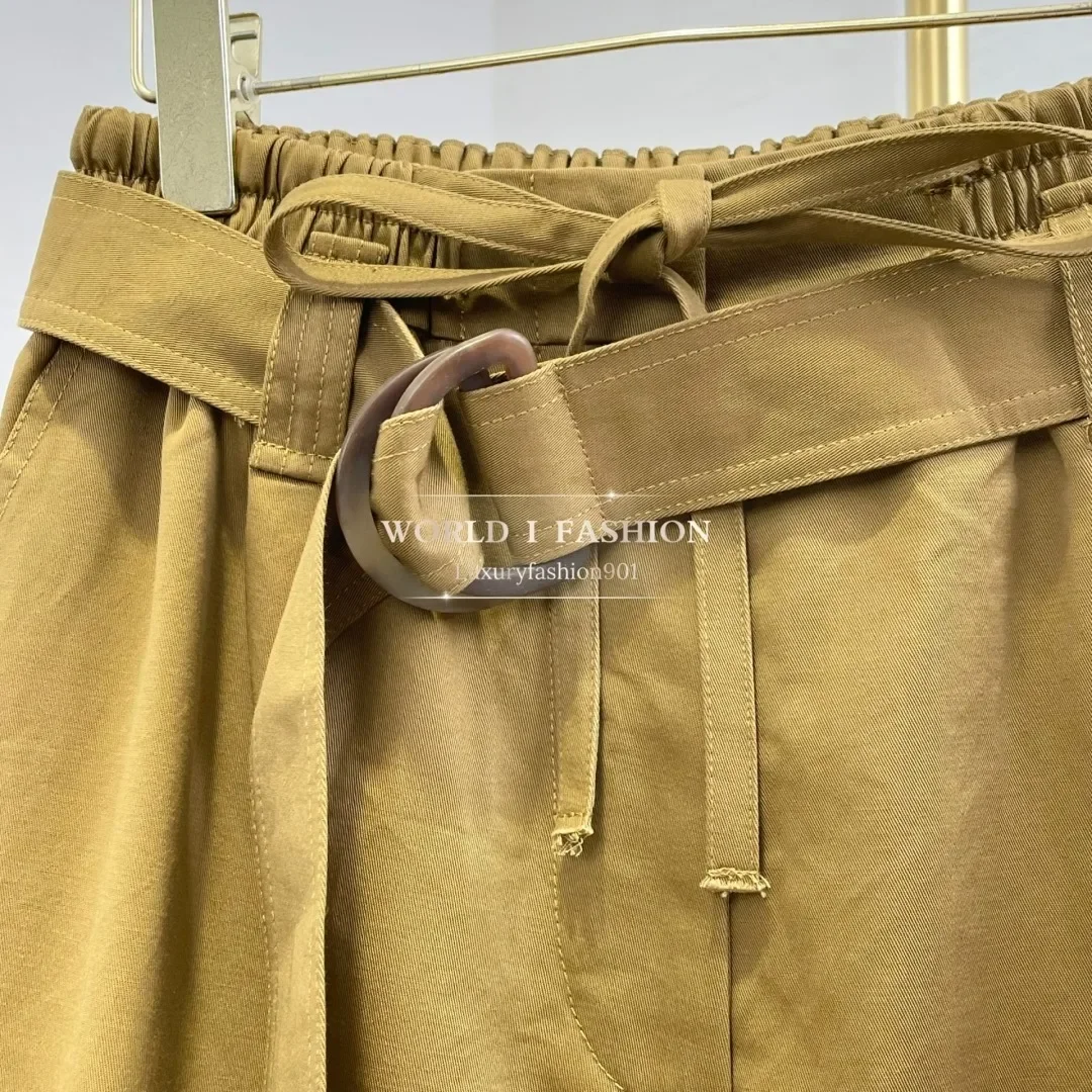 캐주얼 카키 작업복 반바지 2025 신상 여성용 내구성