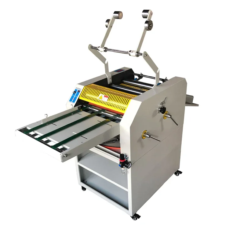 For 390C Semi-auto A3+ Digital Oil Heating Laminator Steel Roll Laminating Machine With Cutting