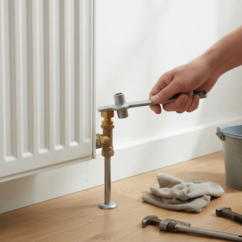 الفولاذ المقاوم للصدأ المبرد مفتاح البناء المعدني 5 مللي متر ثقب الأساسية المبرد تنفيس مفتاح كفاءة التدفئة أداة أساسية