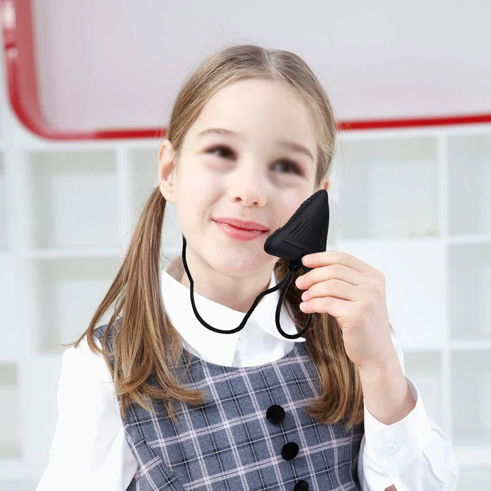 3 قطعة سيليكون القرش المولي عضاضة قلادة آمنة لينة محكم مضغ قلادة تدريب الطفل للأطفال التوحد #5