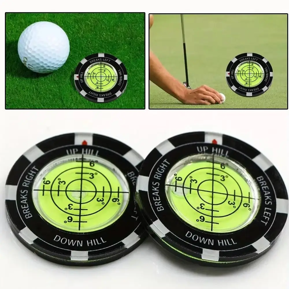 

High Precision Golf Tools Leveler Ball Marker Training Tool Golf Slope Meter Easily Use Clear&Transparent Golf Spirit Level