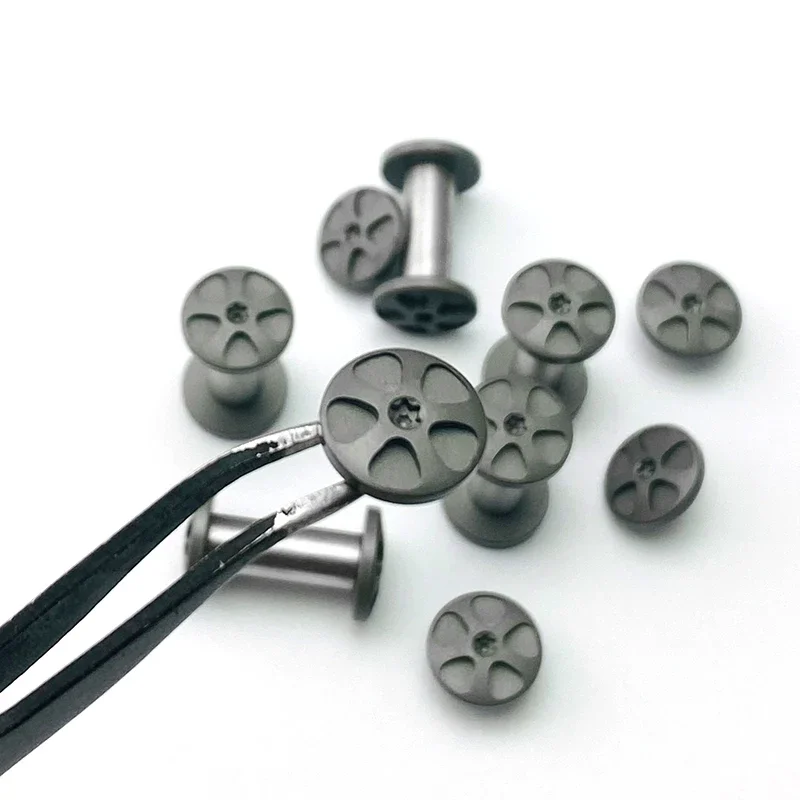 2Sets 416 Stainless Steel Spindle Screw M4 Fastening Screw for DIY Knife Handle Making Material Furniture Mounting Rivet