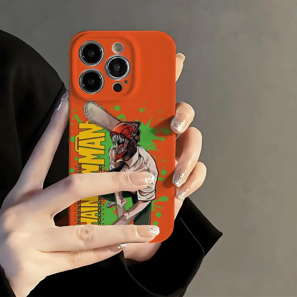 

Chainsaw Man Phone Case Film Korean INS for iPhone 16 15 14 13 12 11 Pro Max Plus Luxury Cover