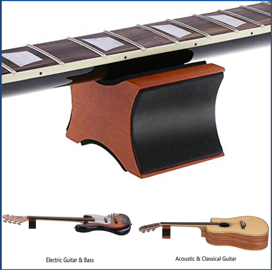 Professionelles Nackenstützkissen für Gitarre |   2-stufige Höhe für die Reparatur von Gitarrenbauer/Violine/Ukulele |   Werkzeug für Werkbank aus Holz