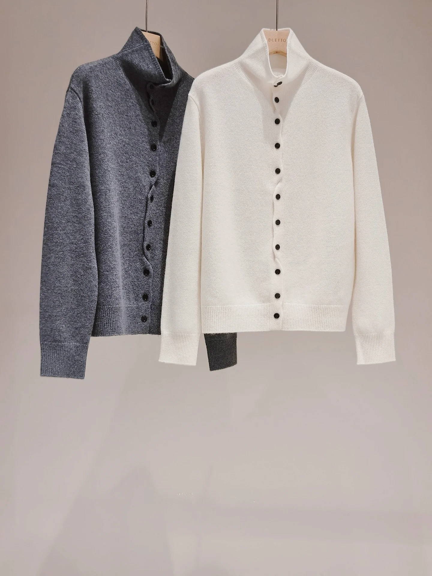 

Duetto Woolf Thiened Encrypted Multi-Bule High Collar Camere Sweater Women's Warmth Faion Commute Sle Long Sve Coat