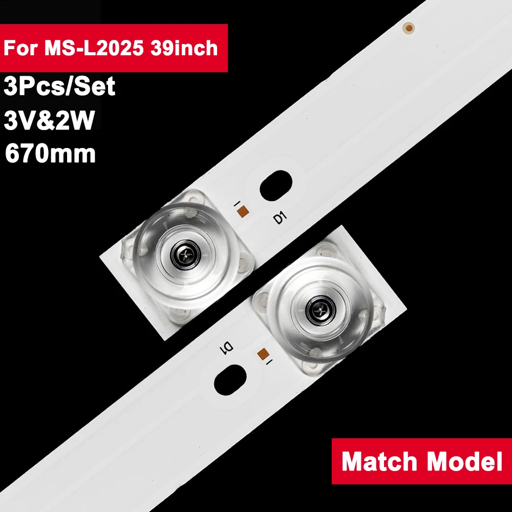 3PCS Hintergrundbeleuchtung TV Streifen LED Für MS-L2025 V2 7LED EX-39HT001B HLED39R403BT2 H39D8000Q 39CE2715 39CE2715A1 LND4220 MS-L2025 V2