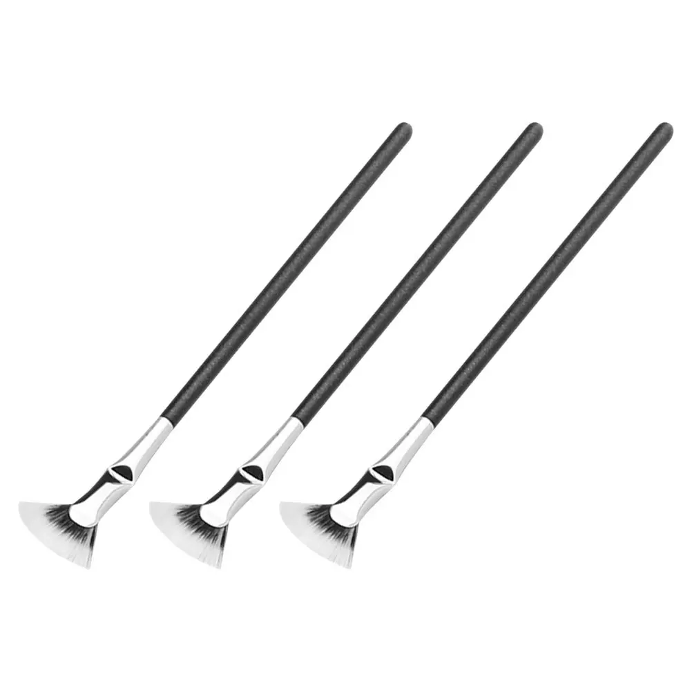 3 uds cepillo de pestañas aplicador de rímel en forma de abanico herramienta de cepillo de pestañas suave para una aplicación precisa maquillaje de ojos rizado grueso