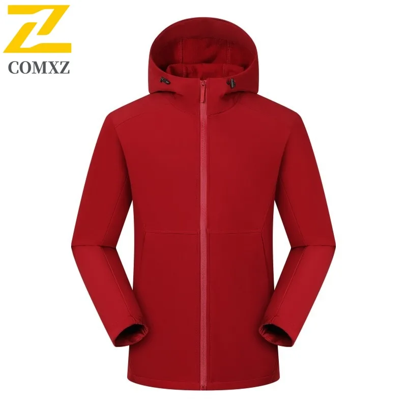 COMXZ الفاخرة مقنعين الرجال سترة 2025 المشي لمسافات طويلة رحلة سميكة معطف دافئ جميع الأغراض ارتداء اليومي ضوء الباردة والدليل على الشتاء ملابس جديدة #4