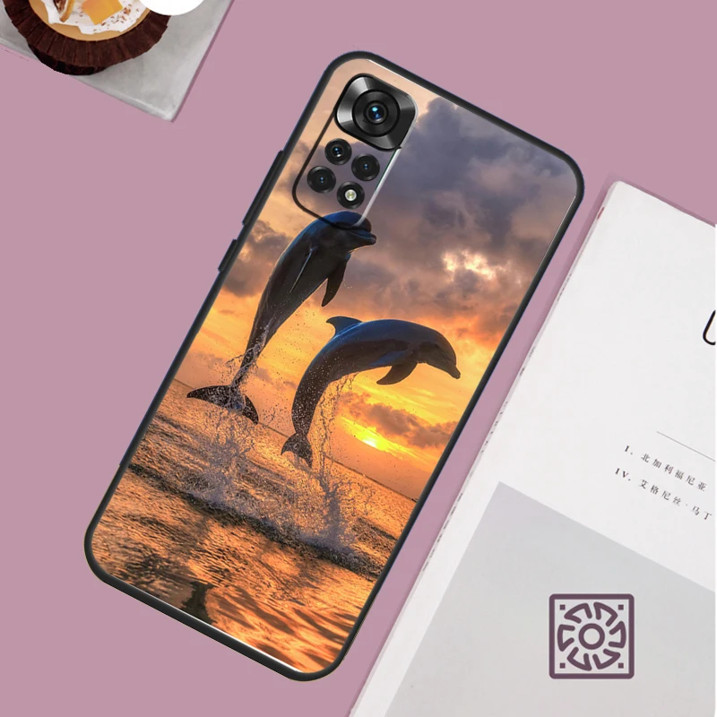 Ocean Dolphin Case For Xiaomi Redmi Note 12 9 10 11 13 Pro Plus 9S 10S 11S 12S Redmi 12 10C 12C 13C Cover